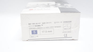 DePuy 1581-25-117 Sigma Cross-Linked Stabilized Insert 17.5mm, Size 5 (x)